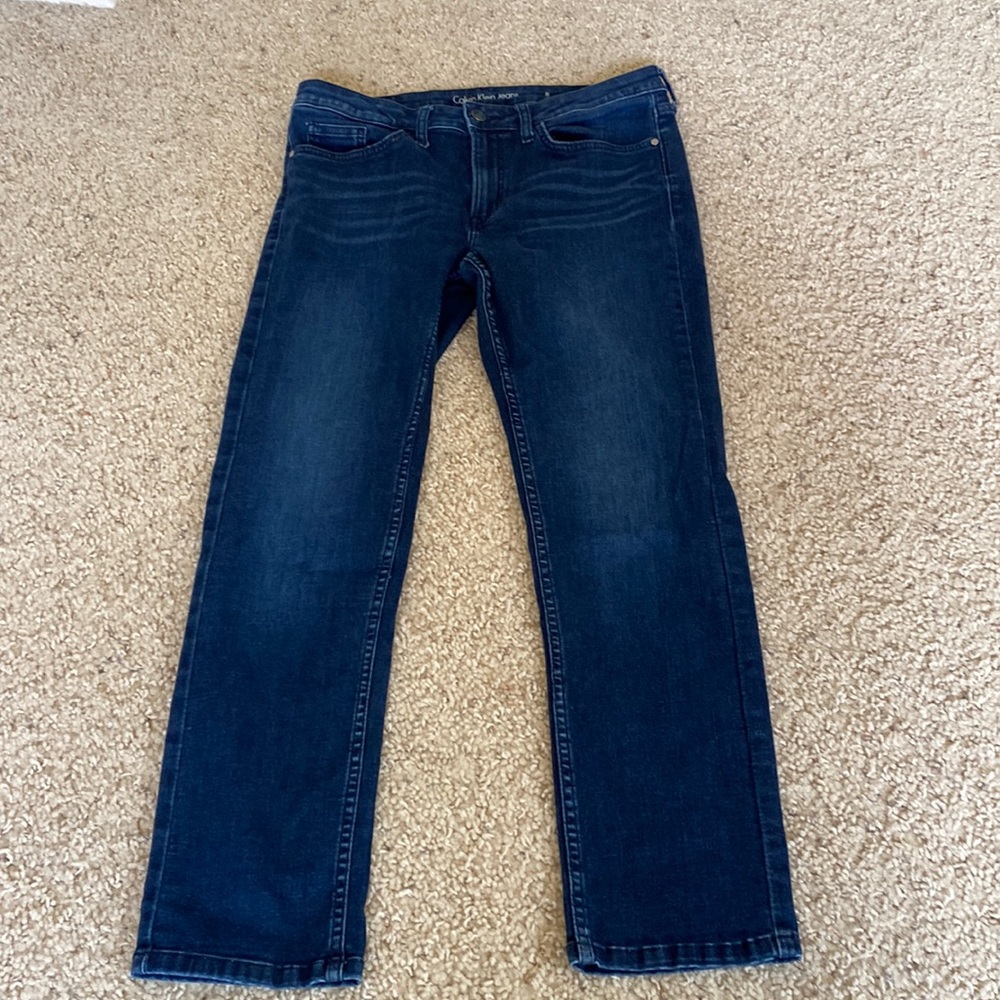 Calvin Klein Slim Boyfriend Cut jeans, Size:8